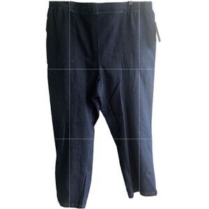 NWT Allison Daley Women’s Blue Denim Pants 4 Pockets Comfy Elastic Waistband